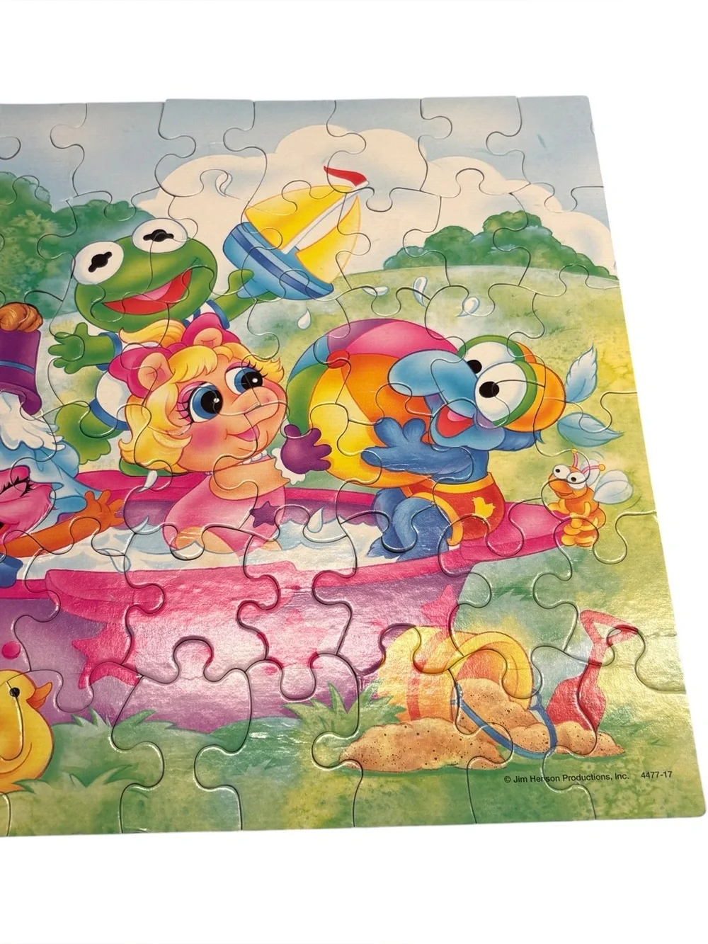Vintage 80s Muppet Babies 60 Piece Puzzle Swimming Pool Scene